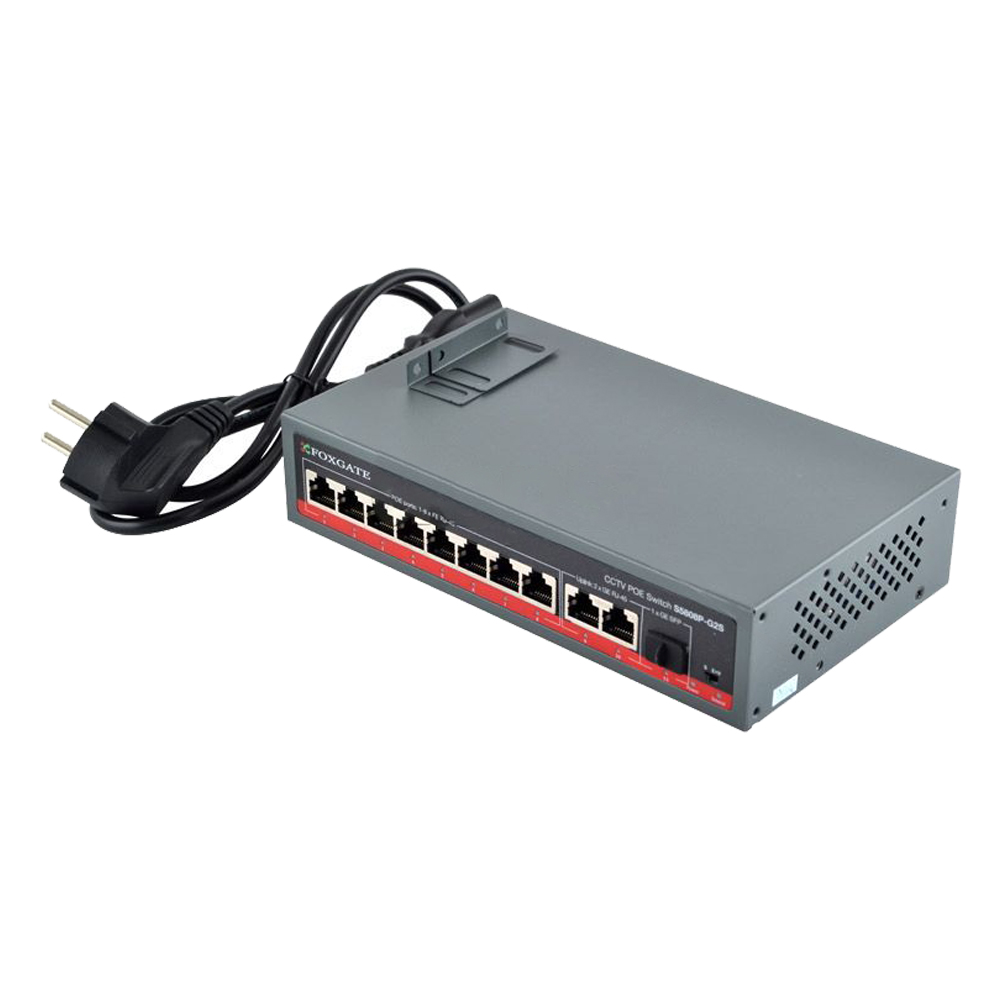 PoE-комутатор FoxGate S5808P-G2S CCTV 8-портовий некерований — изображение 4