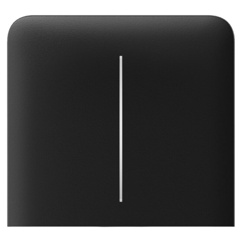 Кнопка Ajax SideButton (2-gang) vertical black для двоклавішного вимикача