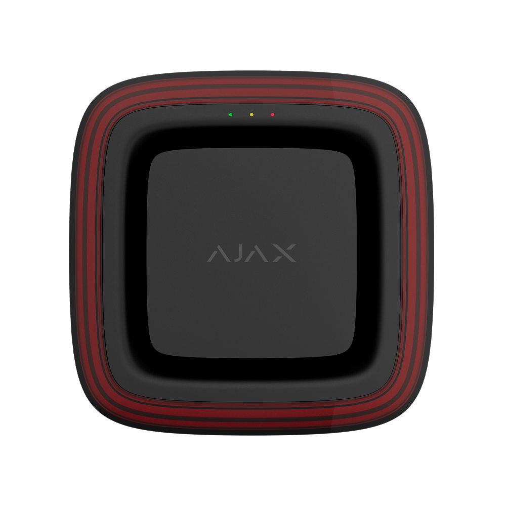 Бездротовий адресний пожежний оповіщувач Ajax EN54 FireProtect (Sounder/VAD) Jeweller black світлозвуковий