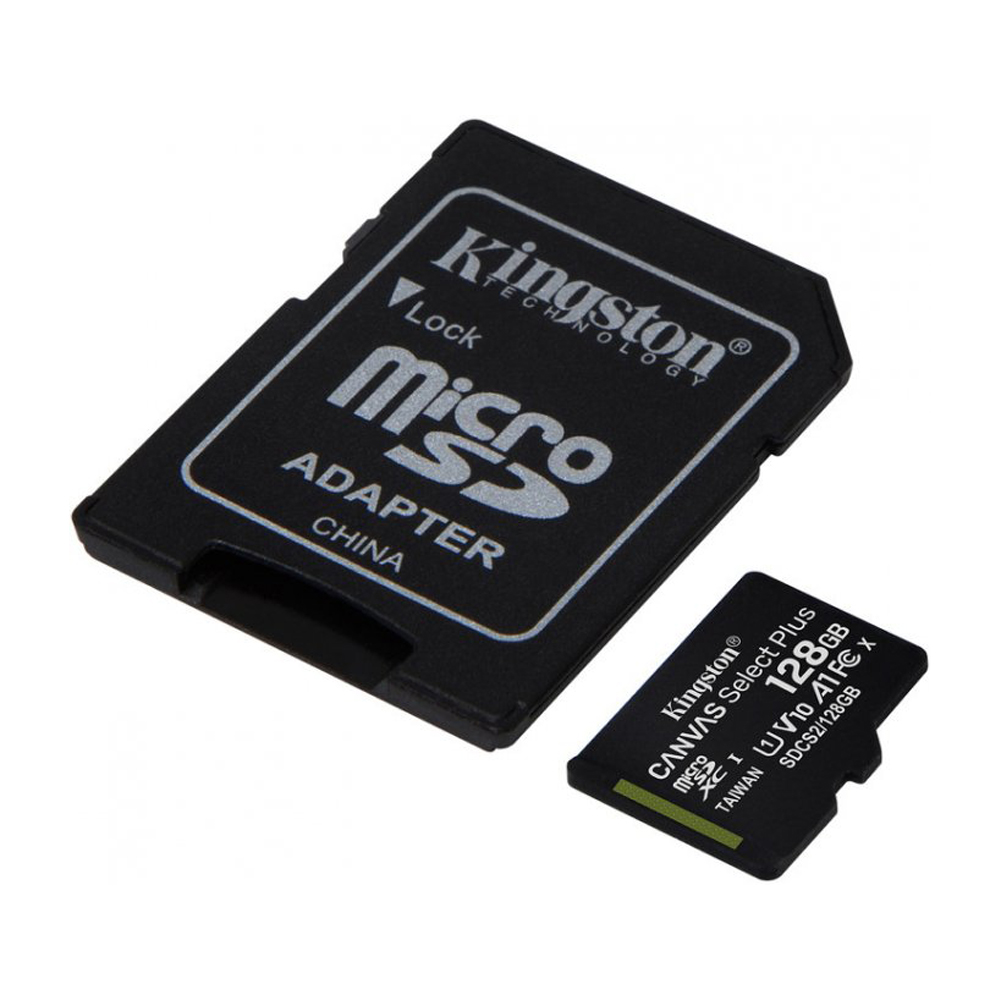 Карта пам'яті microSDXC Kingston 128GB Canvas Select Plus Class 10 UHS-I + SD-адаптер (SDCS2/128GB) — изображение 2