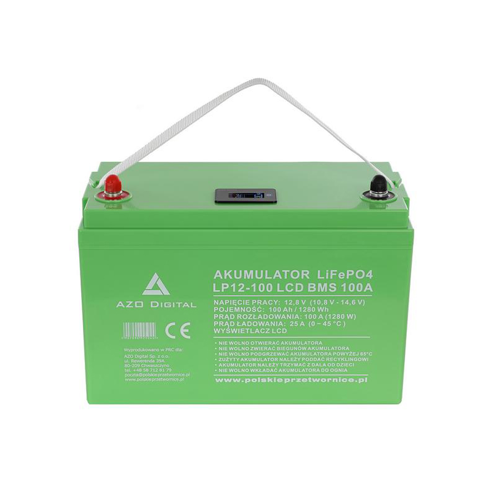 Акумулятор LiFePO4 LP12-100 100Ah 12V 100A LCD з Bluetooth — изображение 3