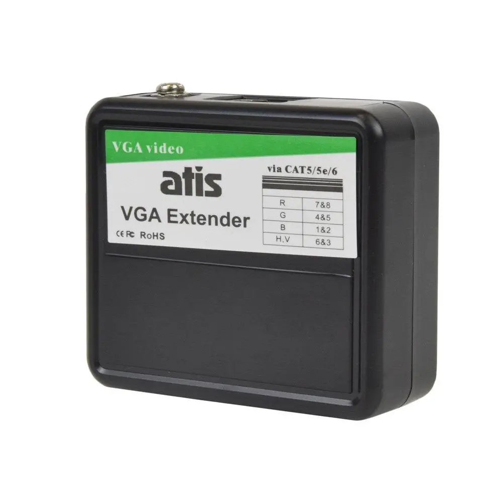 Пасивний приймач-передавач ATIS VGA Extender VGA-відео і RJ45 — изображение 2