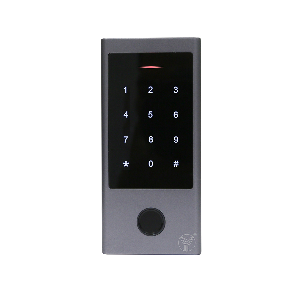Кодова клавіатура Yli Electronic YK-1068B зі зчитувачем Mifare з сенсорними кнопками — изображение 2