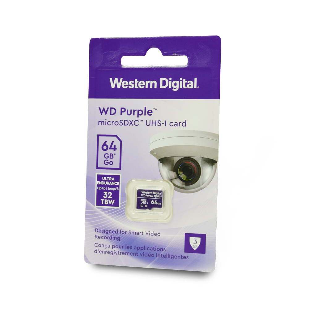 Картка пам'яті Western Digital MICRO SDXC 64GB UHS-I WDD064G1P0C WDC спеціалізована для відеоспостереження — изображение 2