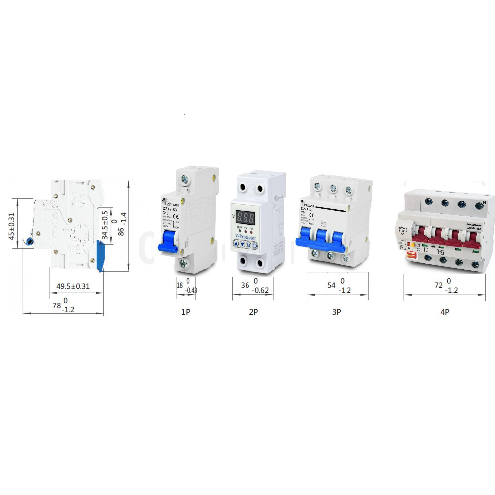 Автоматичний вимикач Lightwell MCB 3P 25A (DZ47-63 C25) — изображение 4