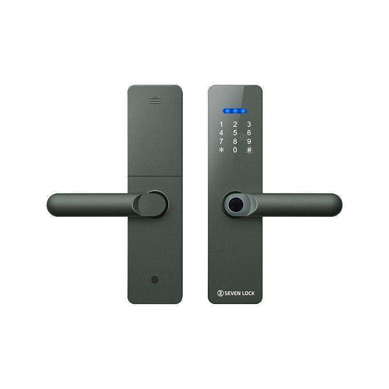 Розумний дверний біометричний замок SEVEN LOCK SL-7740BF grey (врізна частина 5050) — изображение 3