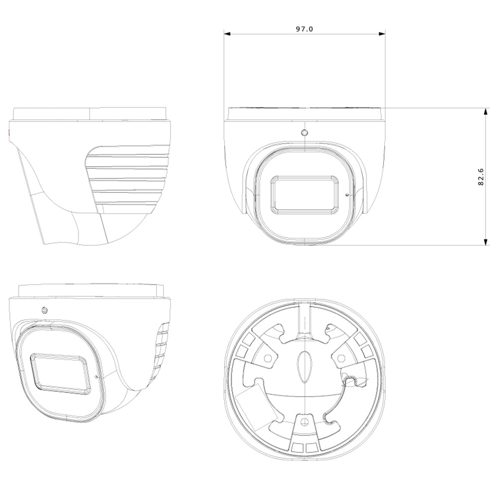 IP-відеокамера 2 Мп Provision-ISR DI-320IPEN-28-V4 (2.8 мм) з вбудованим мікрофоном і відеоаналітикою для системи відеонагляду — изображение 3