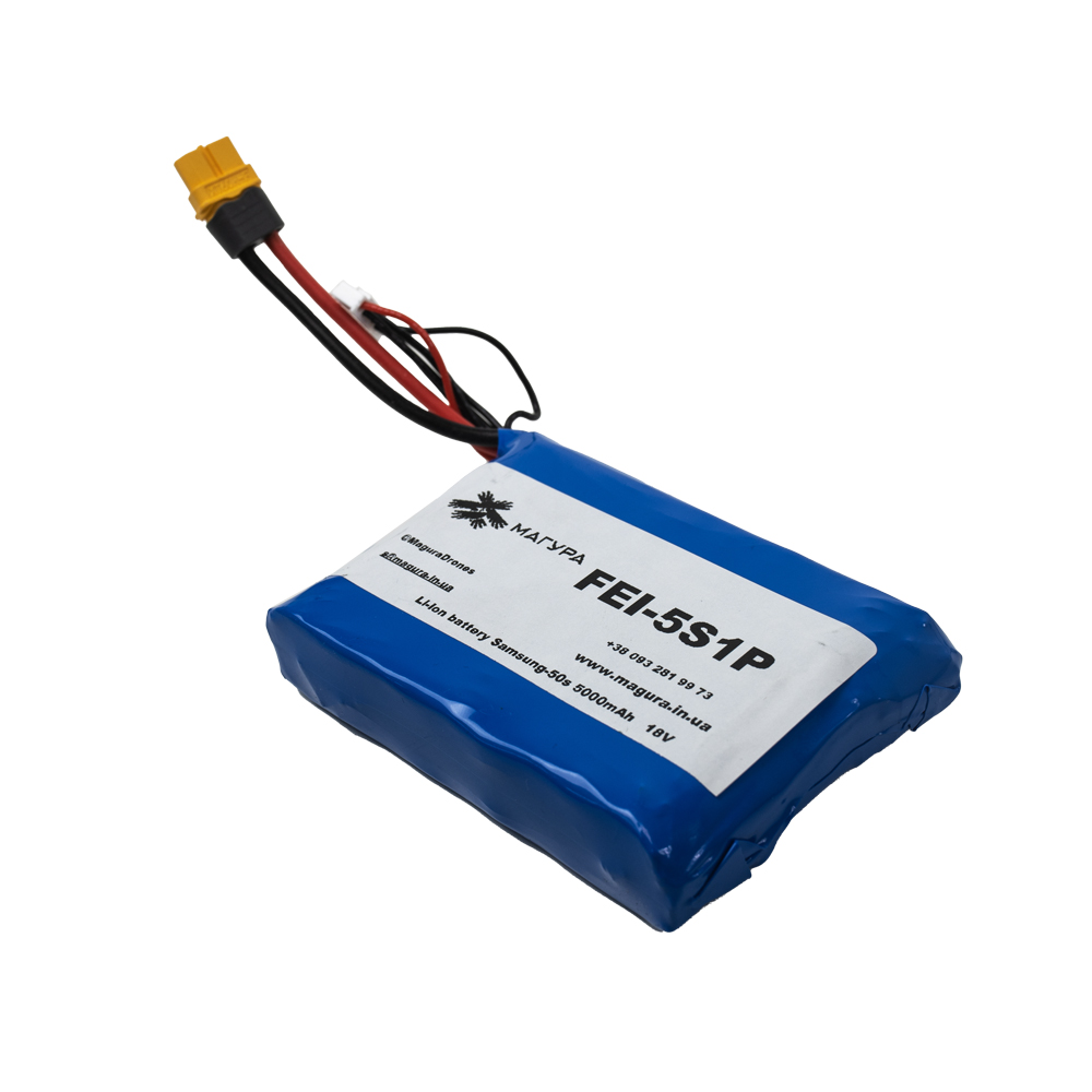 Акумулятор для FPV-дрона 5S1P Samsung 5000mAh INR21700-50S Li-Ion 18V 45A — изображение 2