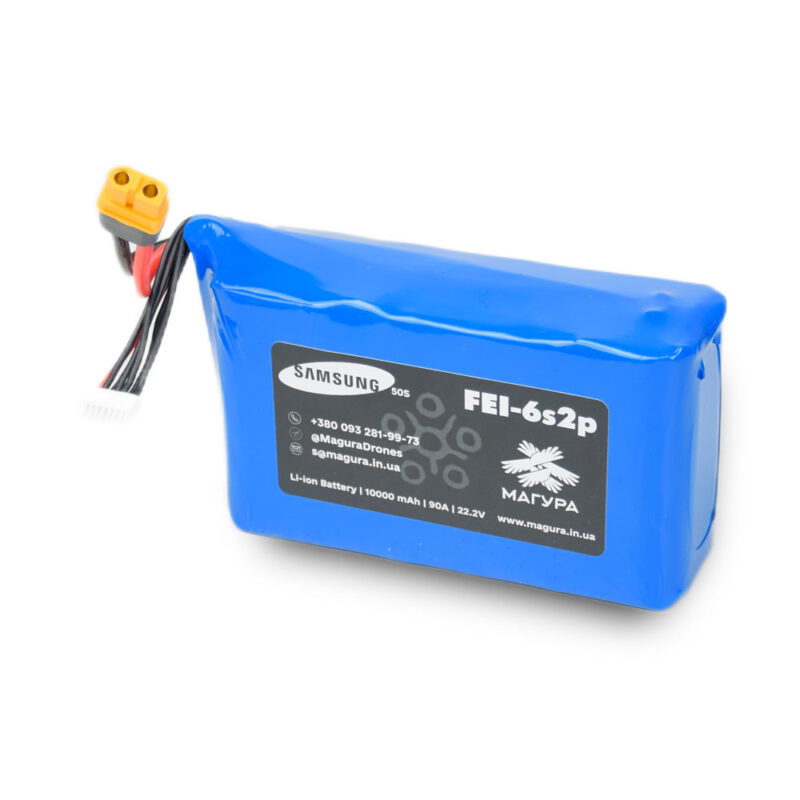 Акумулятор для FPV-дрона 6S2P Samsung 10000mAh INR21700-50S Li-Ion 22.2V 90A