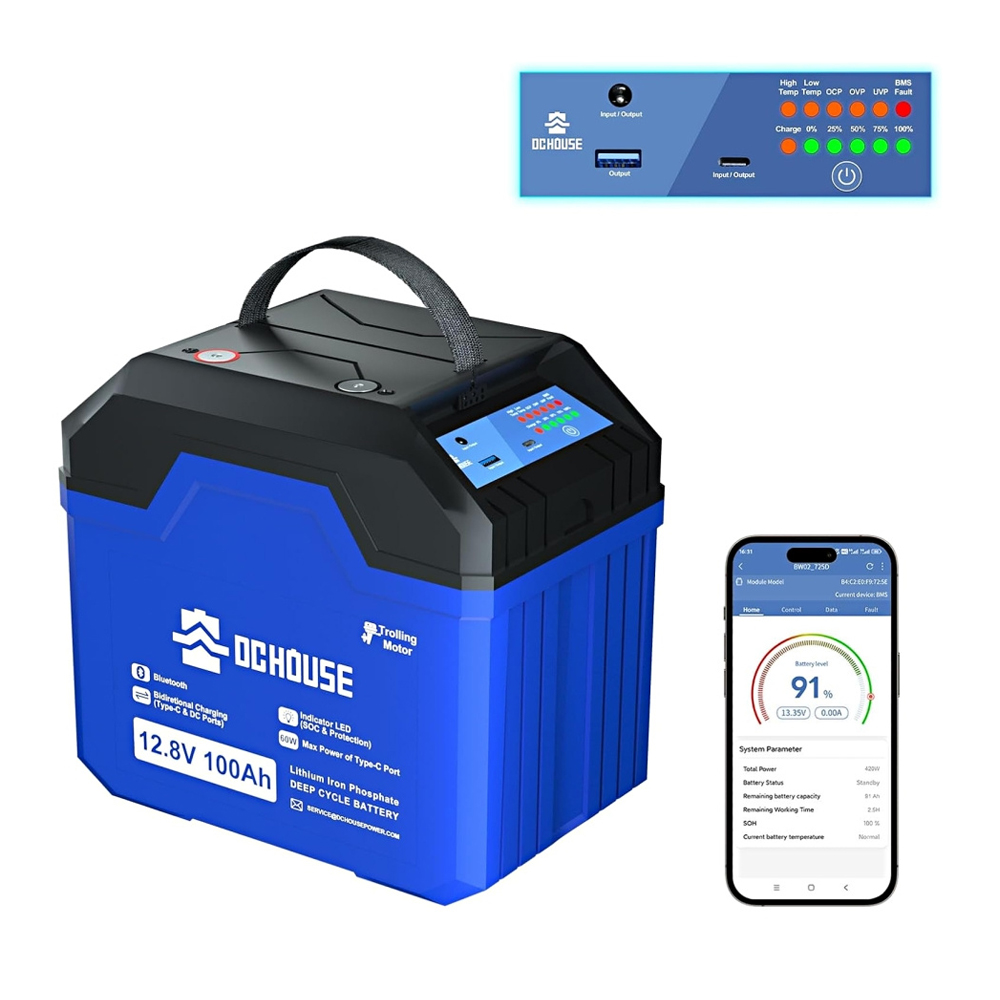 Акумулятор LiFePO4 DC HOUSE 12.8V 100Ah Bluetooth Portable (ECO-LFP1210004) — изображение 4