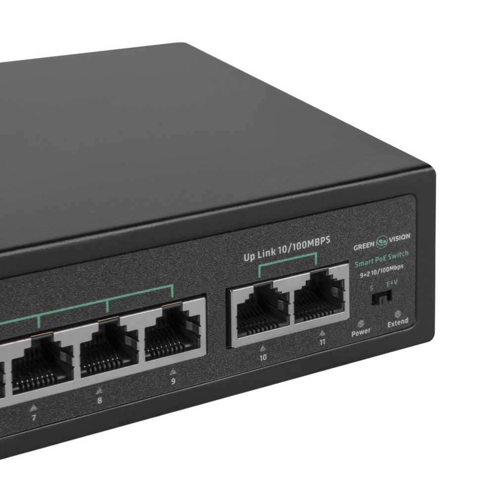 Комутатор мережевий GreenVision POE GV-016-D-09+2P — изображение 5