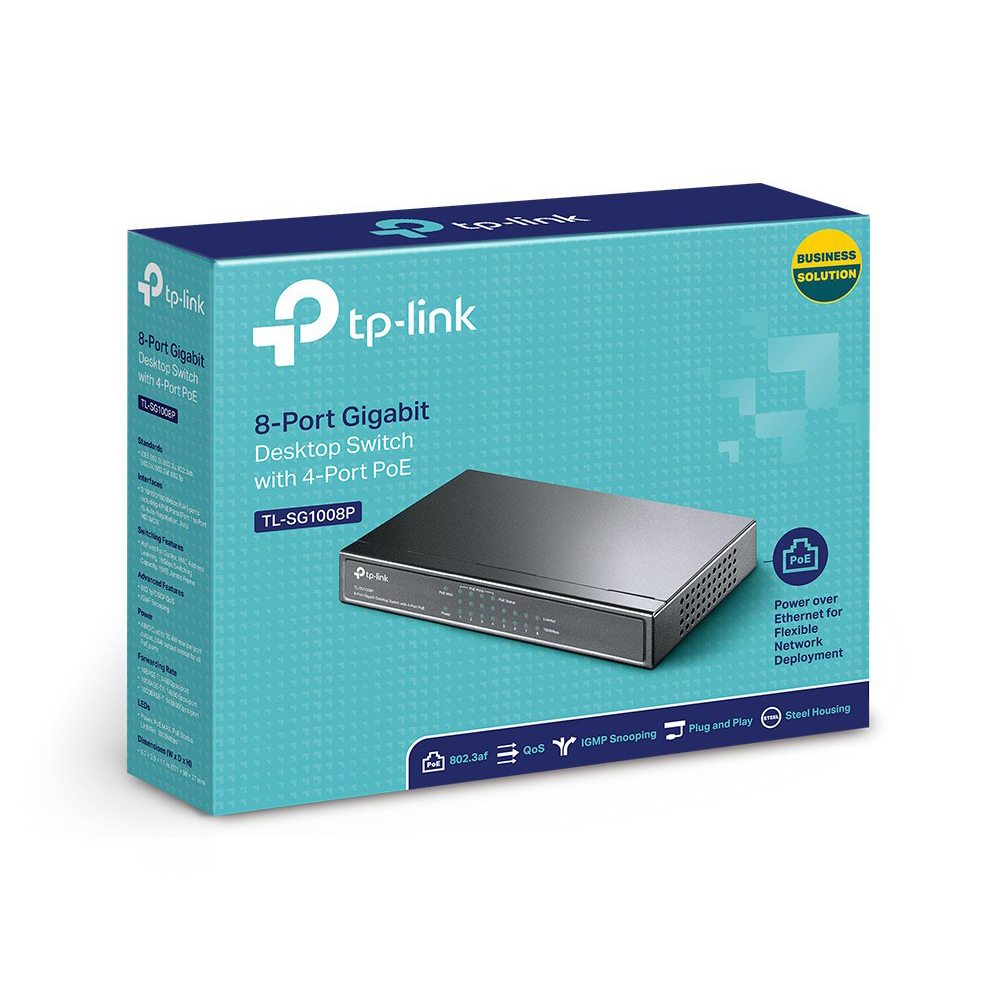 PoE-комутатор TP-Link TL-SG1008P 8-портовий гігабітний з 4 PoE+ портами некерований — изображение 3
