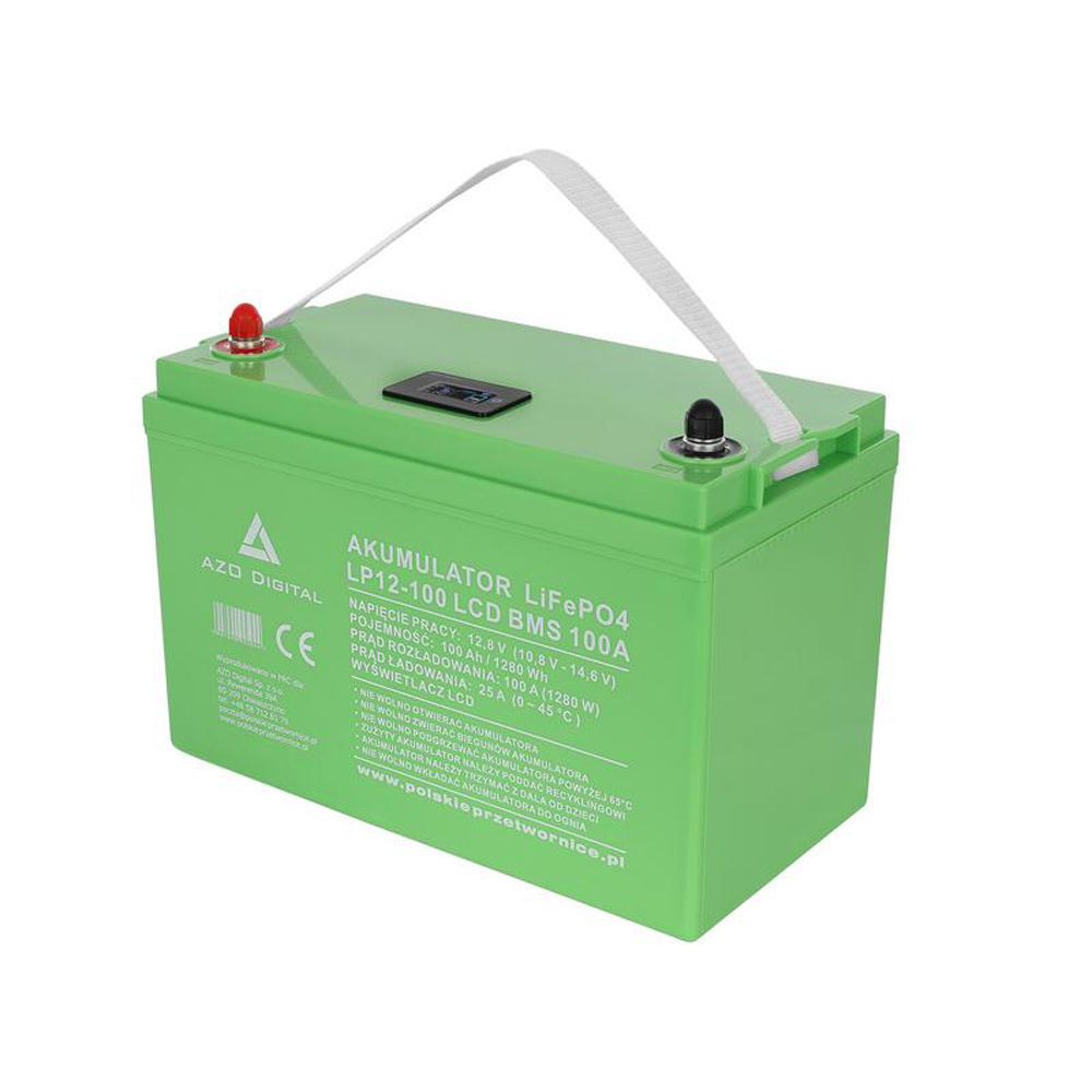Акумулятор LiFePO4 LP12-100 100Ah 12V 100A LCD з Bluetooth — изображение 2