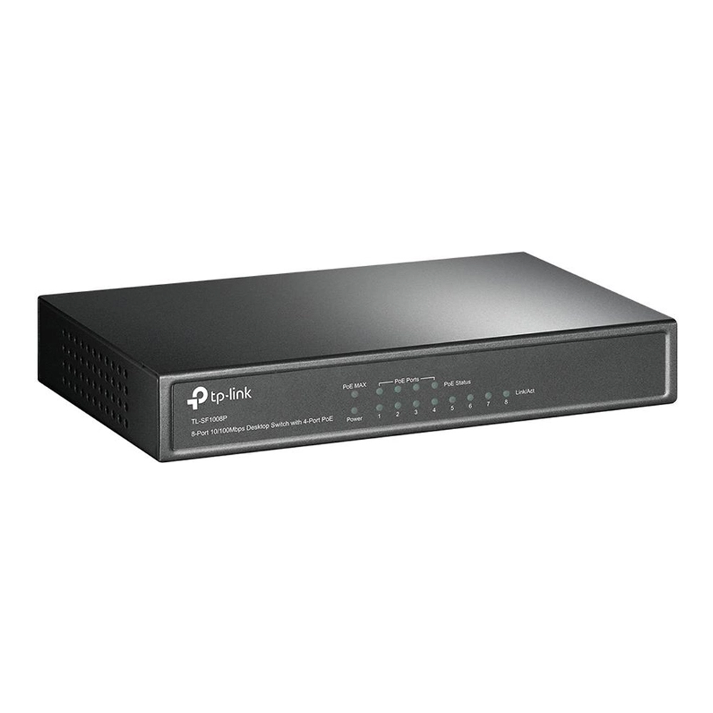 PoE-комутатор TP-Link TL-SF1008P 8-портовий з 4 PoE+ портами некерований — изображение 3