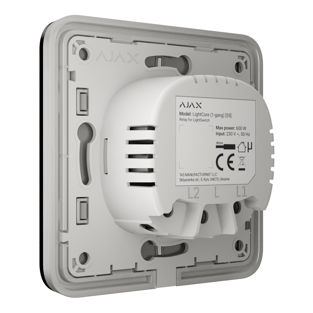 Вимикач Ajax LightSwitch 2-way Black прохідний — изображение 3