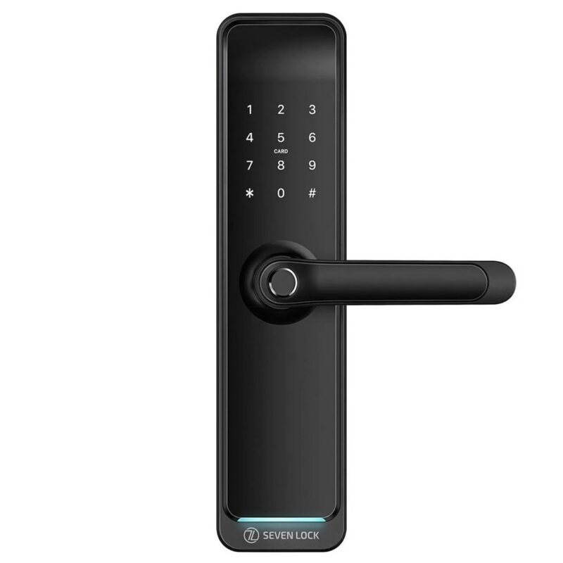 Розумний дверний біометричний замок SEVEN LOCK SL-7767BF black (без врізної частини)