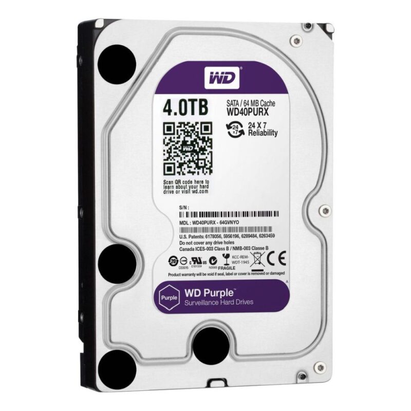 Жорсткий диск 4TB Western Digital WD40PURX для відеоспостереження