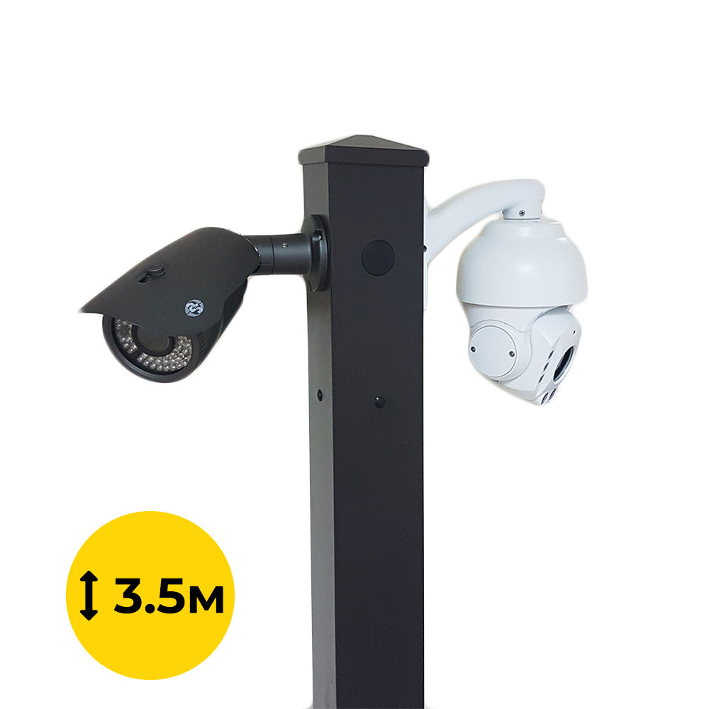 Комплект: Світильник світлодіодний Lightwell ZY-DY11-65K-150W + Стовп 103Р 3.5м + Кронштейн DS-1275ZJ + Бандажна стрічка SB 207 20х0,7 бухта 50м + Замок BCS-20 + Кронштейн ZelK КСУР (труба: 50) (довжина труби: 700) — изображение 2