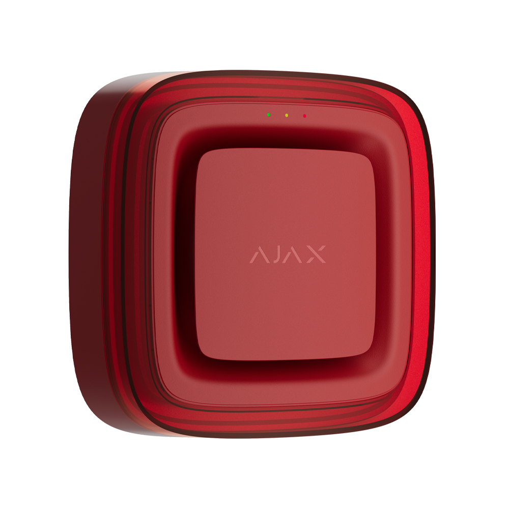 Бездротовий адресний пожежний оповіщувач Ajax EN54 FireProtect (Sounder/VAD) Jeweller red світлозвуковий — изображение 2