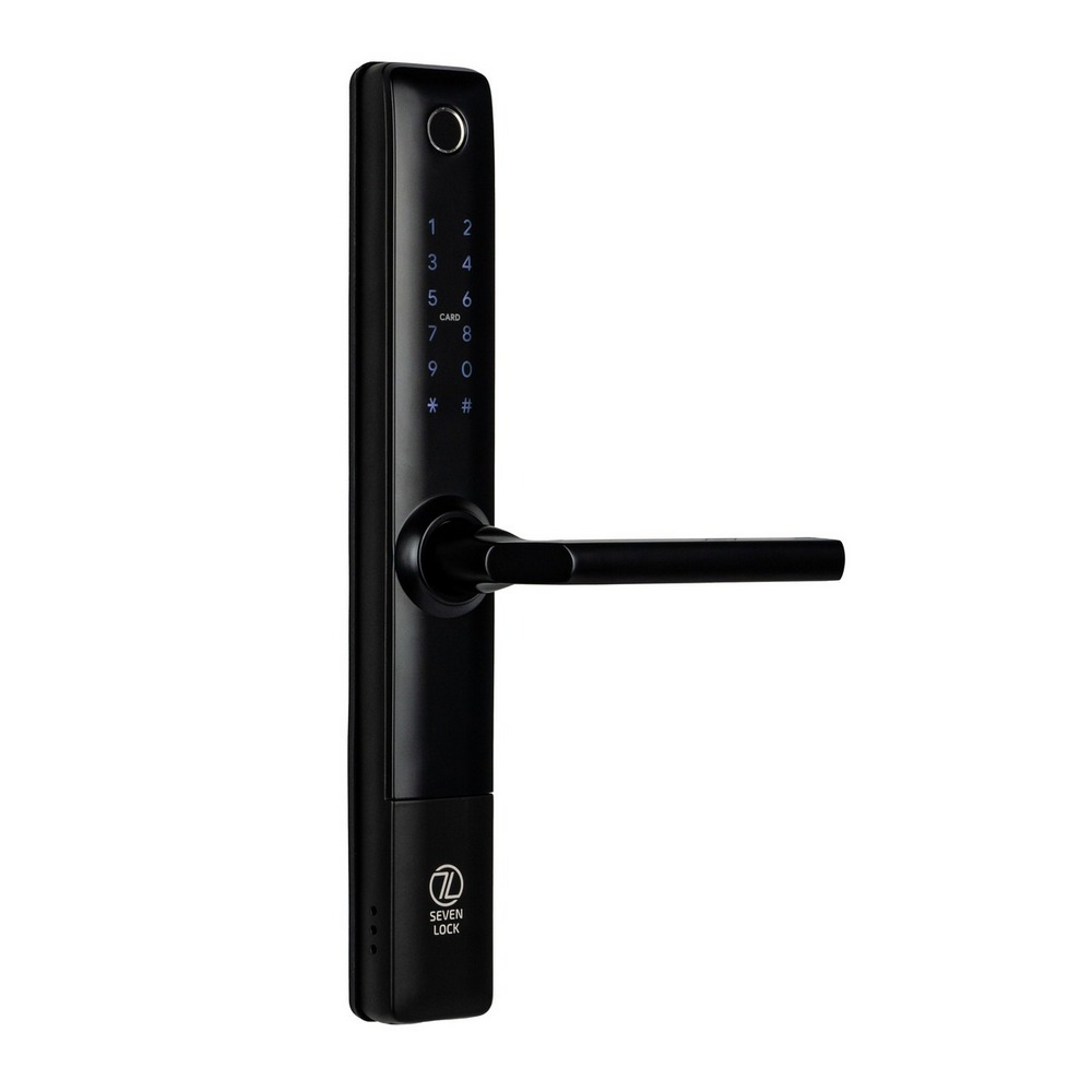 Розумний дверний біометричний замок SEVEN LOCK SL-7762BF black (врізна частина 3585) — изображение 3