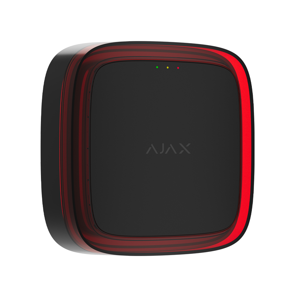 Бездротовий адресний пожежний оповіщувач Ajax EN54 FireProtect (VAD) Jeweller black світловий — изображение 2