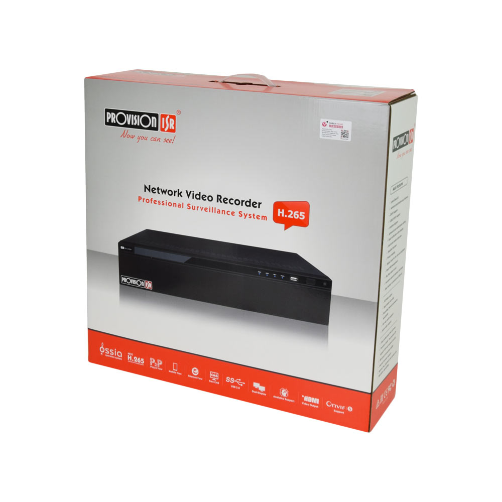 IP-відеореєстратор 64-канальний Provision-ISR NVR16-641600RFAN(2U) з розпізнаванням облич для систем відеоспостереження — изображение 6