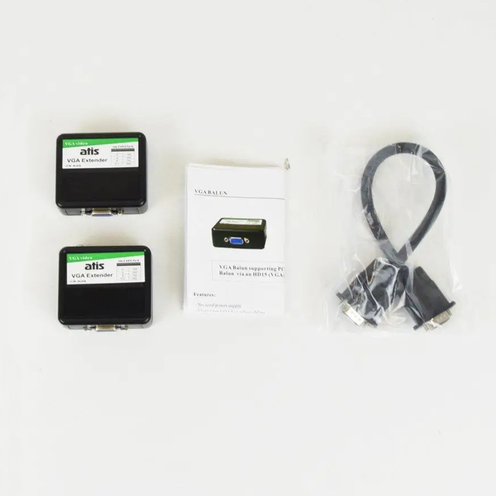 Пасивний приймач-передавач ATIS VGA Extender VGA-відео і RJ45 — изображение 3