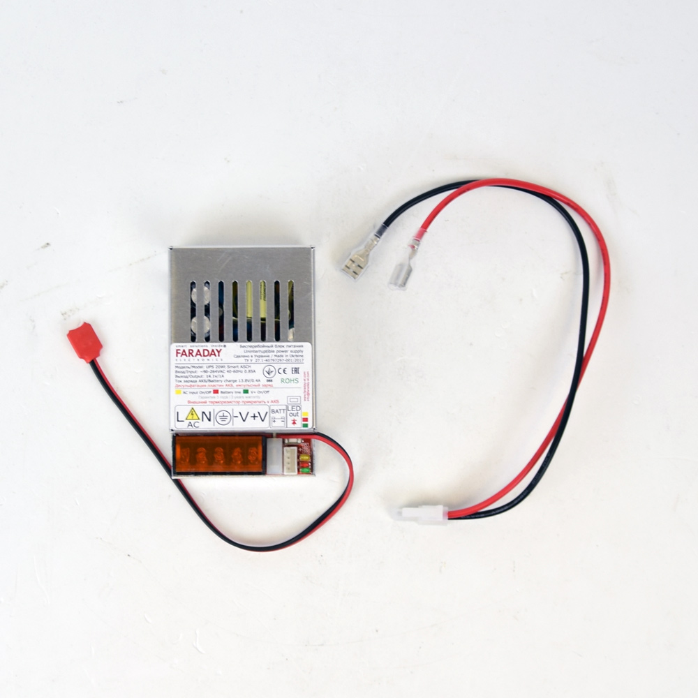 Безперебійний блок живлення Faraday Electronics UPS 20W Smart ASCH ALU під акумулятор 4А/г в алюмінієвому корпусі — изображение 3
