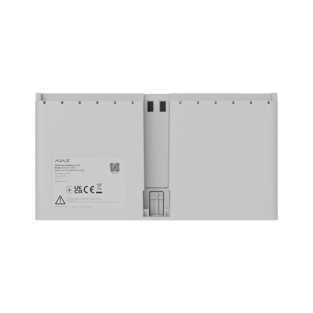 Перезарядна Li-ion батарея Ajax EN54 Internal Battery (72h) white для встановлення в EN54 Fire Hub / EN54 Fire ReX