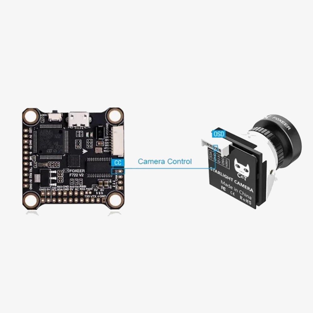 Камера для FPV дрона Foxeer Micro Night Cat 3 1200TVL 1/3" CMOS 0.00001lux — изображение 5
