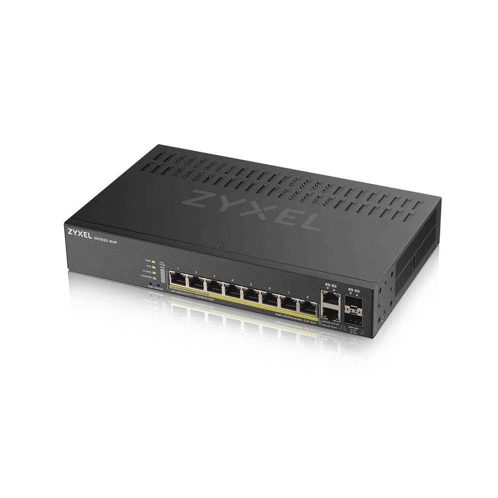Смарт-керований комутатор на 8 портів з PoE Zyxel GS1920-8HPV2 (GS1920-8HPV2-EU0101F) — изображение 4