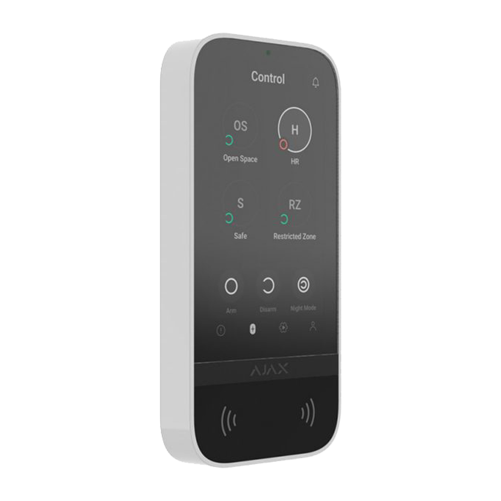 Клавіатура Ajax KeyPad TouchScreen white бездротова з сенсорним екраном — изображение 2