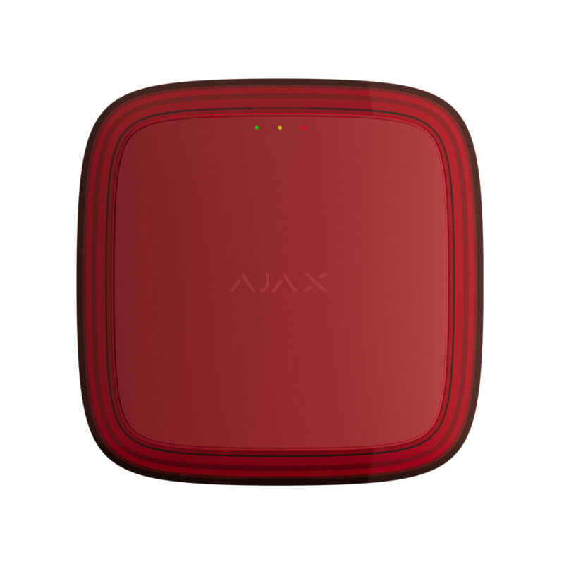 Бездротовий адресний пожежний оповіщувач Ajax EN54 FireProtect (VAD) Jeweller red світловий