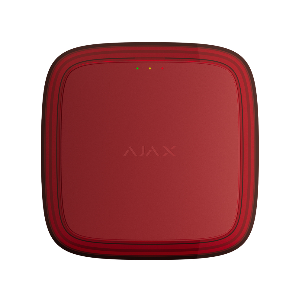Бездротовий адресний пожежний оповіщувач Ajax EN54 FireProtect (VAD) Jeweller red світловий