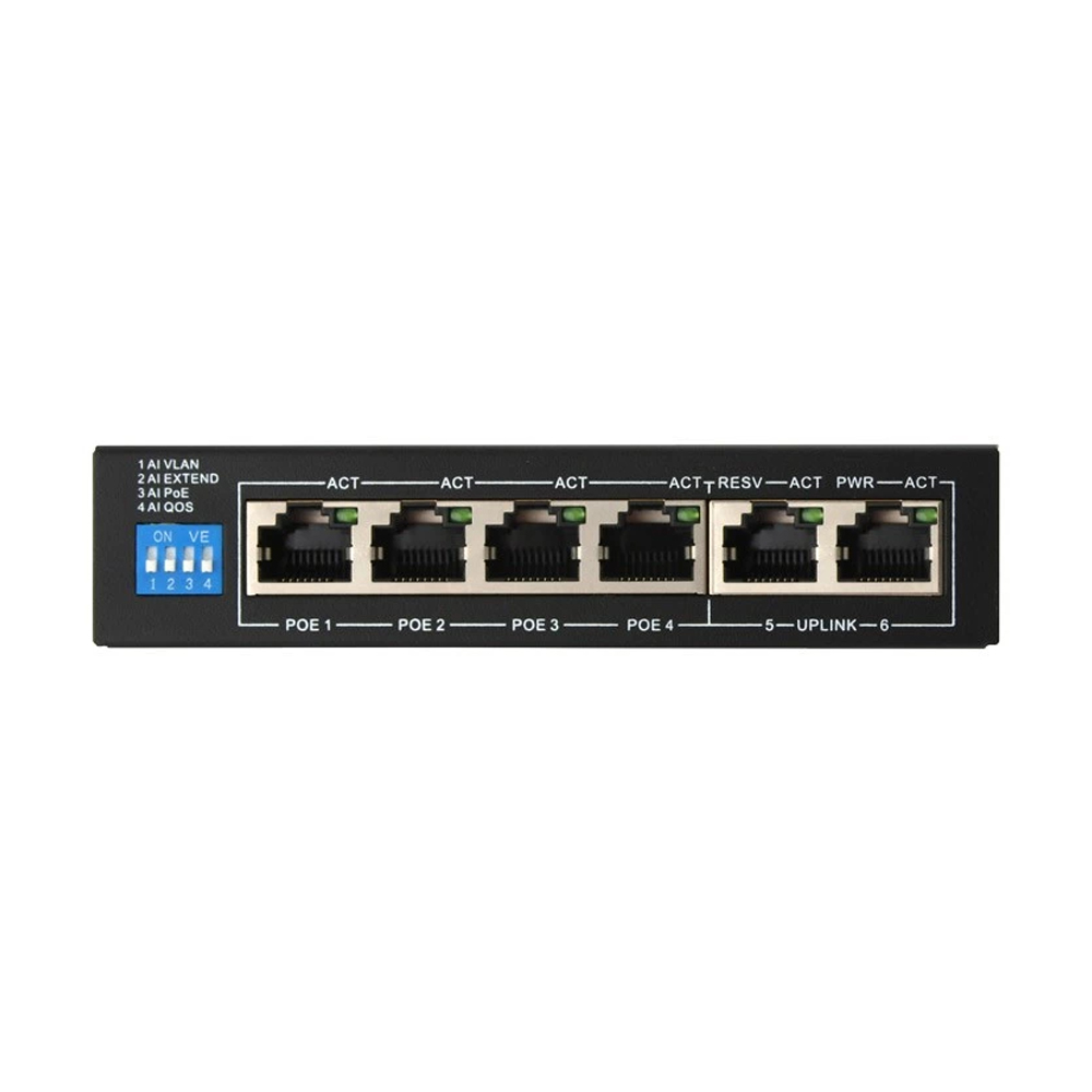 PoE-комутатор FoxGate S6004G-G2-AI POE Watchdog 6-портовий некерований — изображение 2