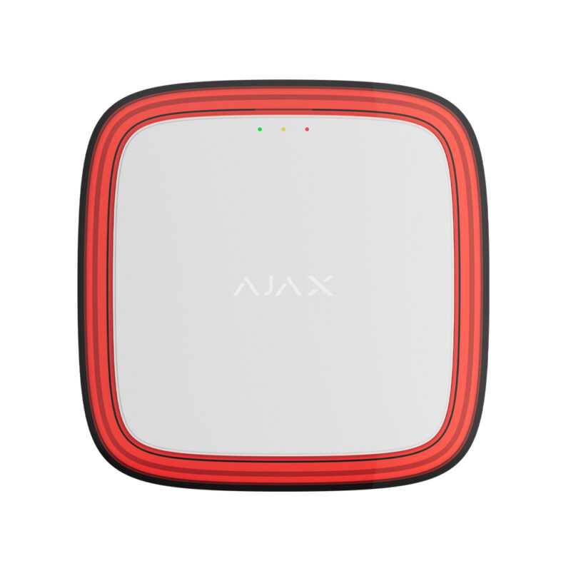 Бездротовий адресний пожежний оповіщувач Ajax EN54 FireProtect (VAD) Jeweller white світловий