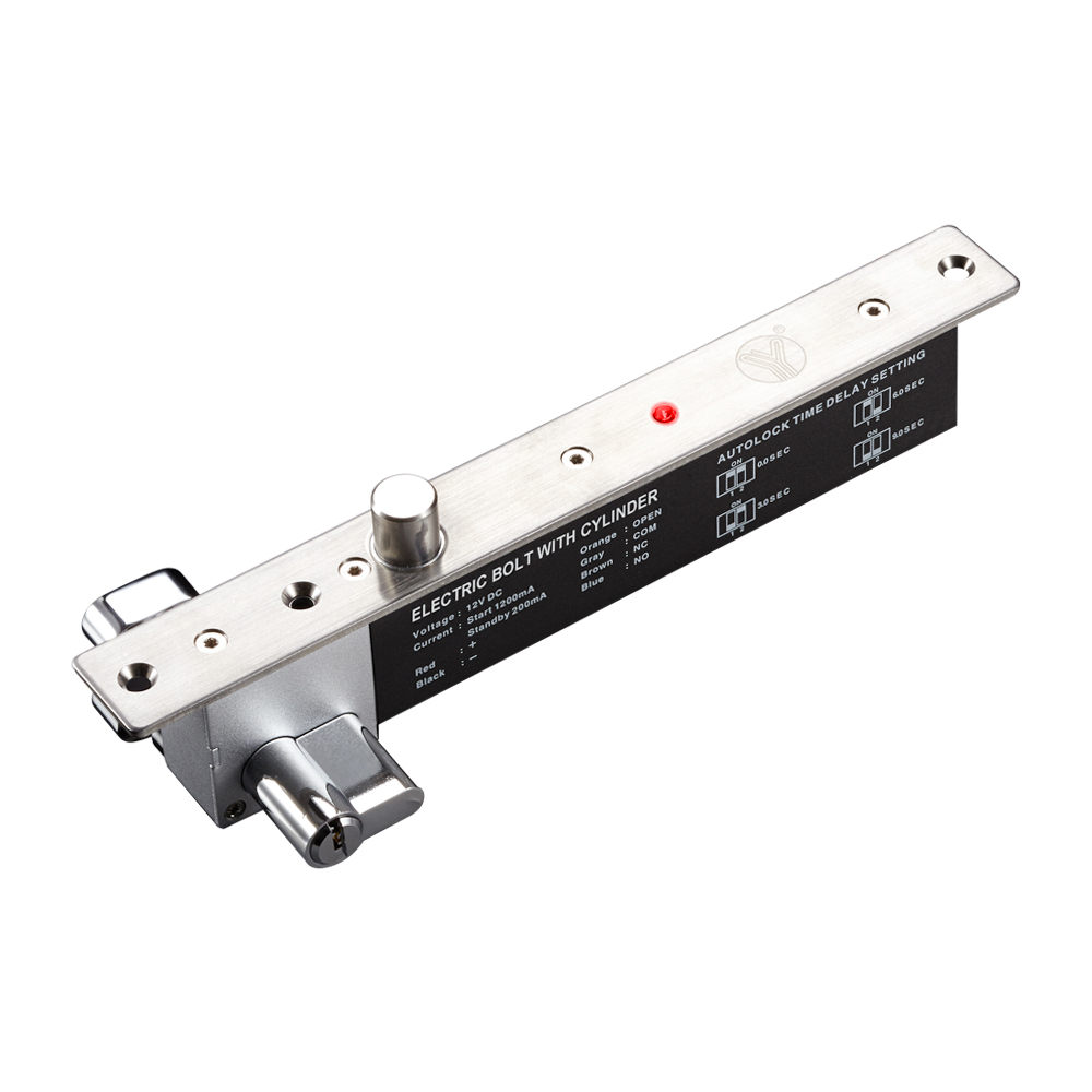 Електроригельний замок Yli Electronic YB-600B (LED) врізний для системи контролю доступу