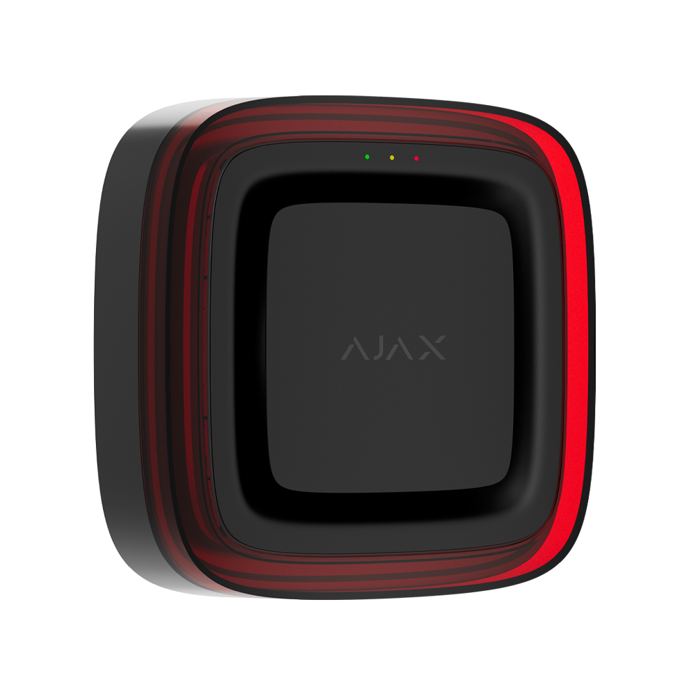 Бездротовий адресний пожежний оповіщувач Ajax EN54 FireProtect (Sounder/VAD) Jeweller black світлозвуковий — изображение 2