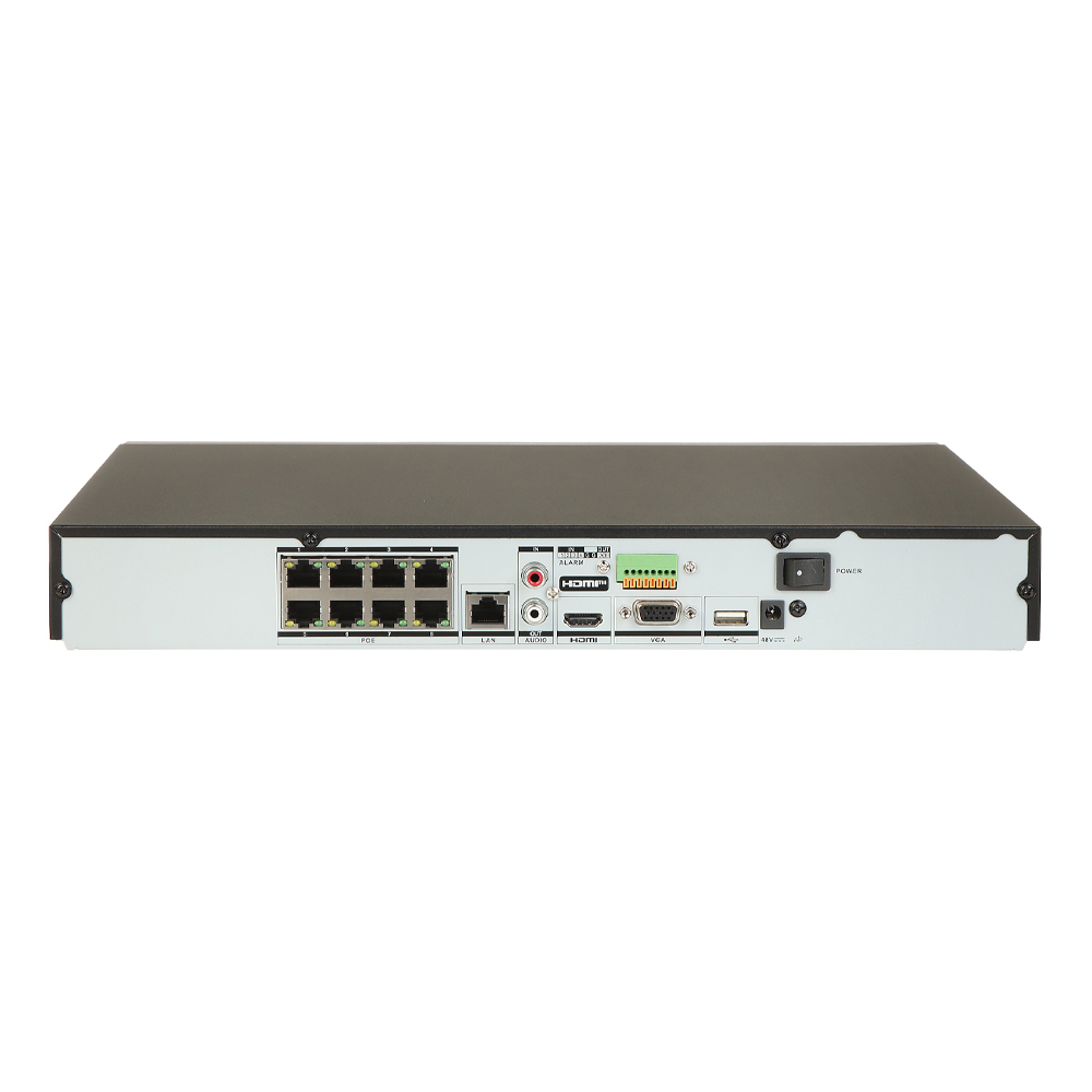 IP-відеореєстратор 8-канальний з PoE Hikvision DS-7608NXI-K2/8P(D) з відеоаналітикою для систем відеоспостереження — изображение 2