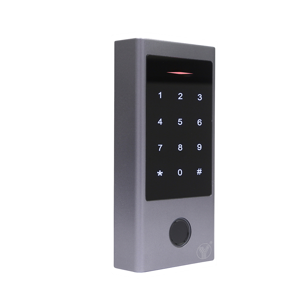 Кодова клавіатура Yli Electronic YK-1068B зі зчитувачем Mifare з сенсорними кнопками — изображение 3