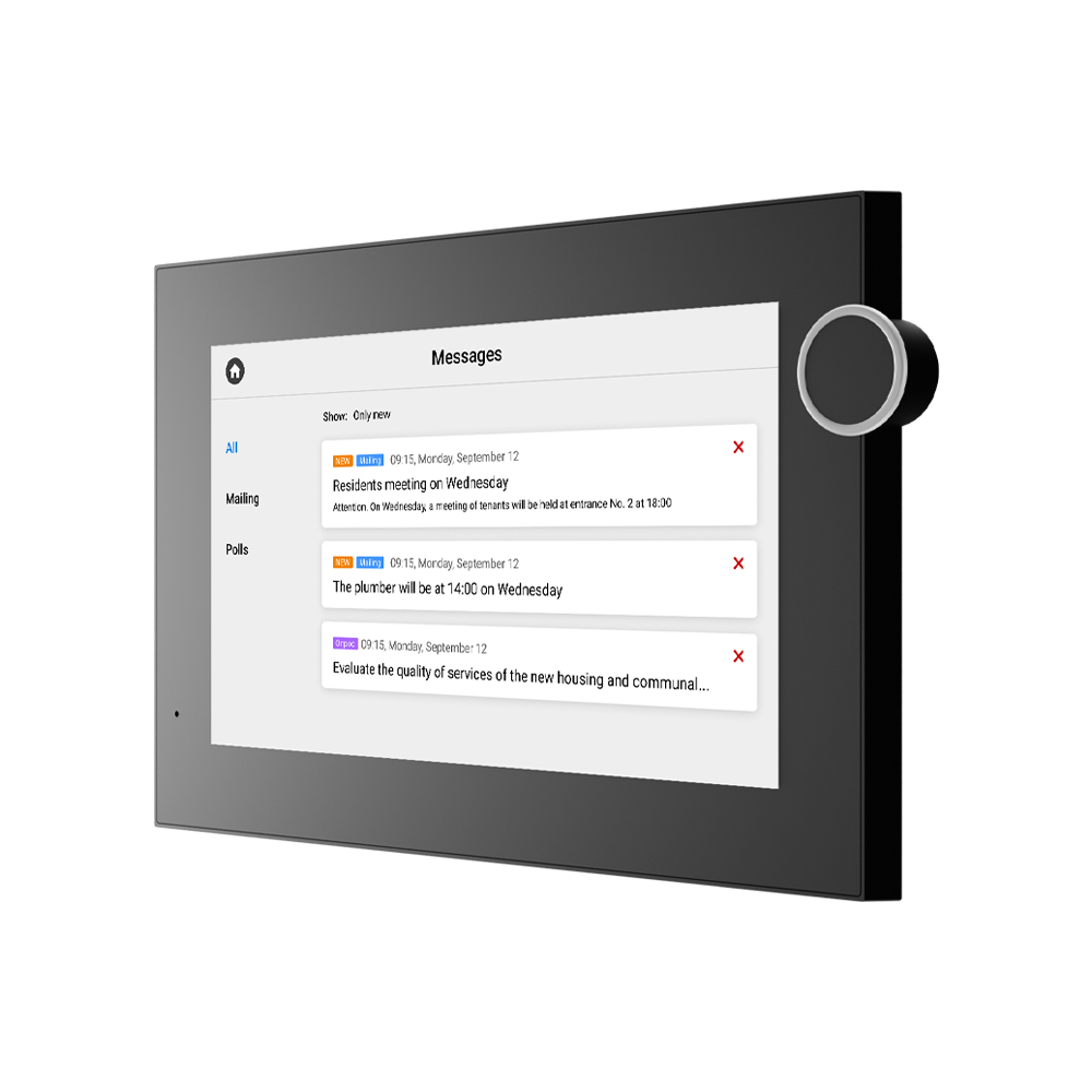 IP-відеодомофон Bas-IP AZ-07L Android 7" black з можливістю горизонтального та вертикального монтажу — изображение 3