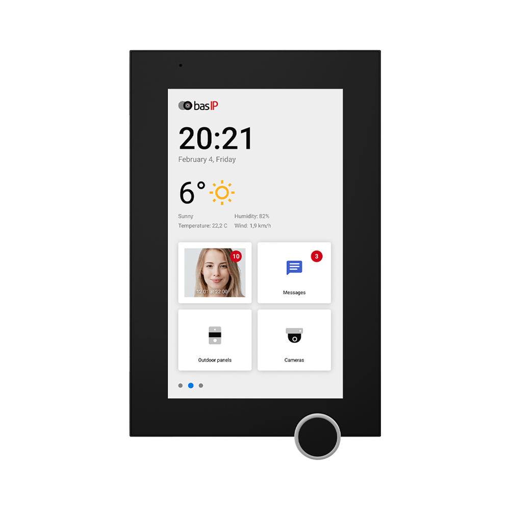 IP-відеодомофон Bas-IP AZ-07L Android 7" black з можливістю горизонтального та вертикального монтажу — изображение 4