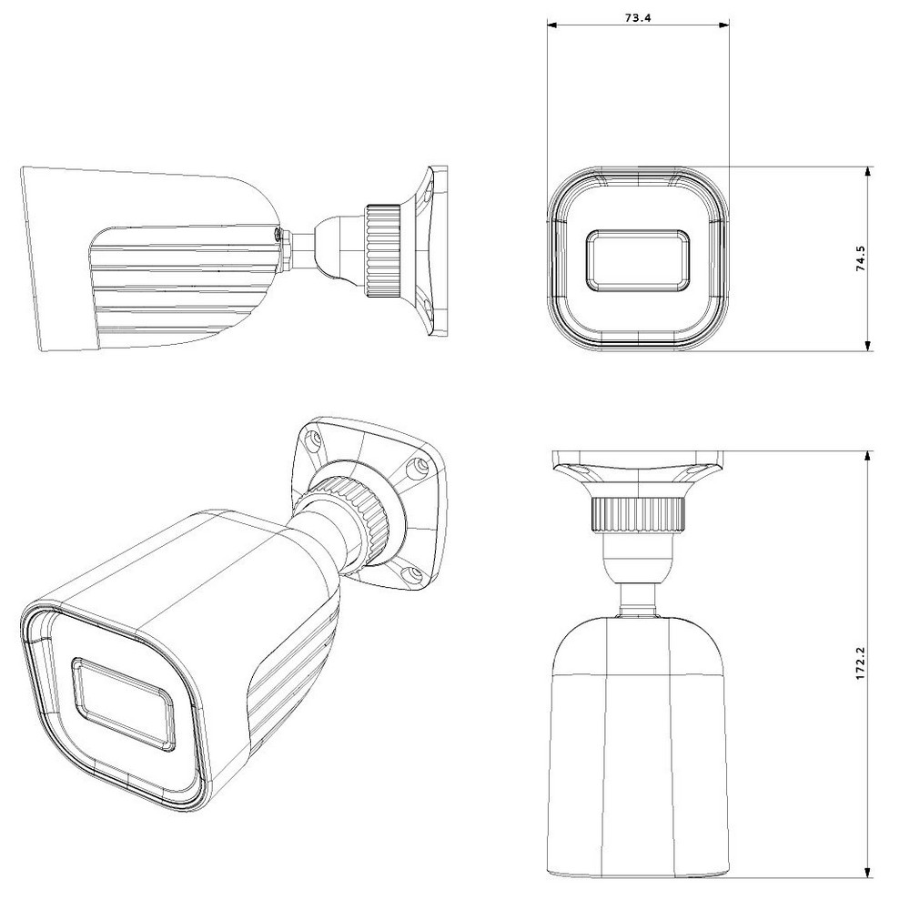 IP-відеокамера 2 Мп Provision-ISR BSH-320IPSN-28-G (2.8 мм) з вбудованим мікрофоном і відеоаналітикою для системи відеонагляду — изображение 4