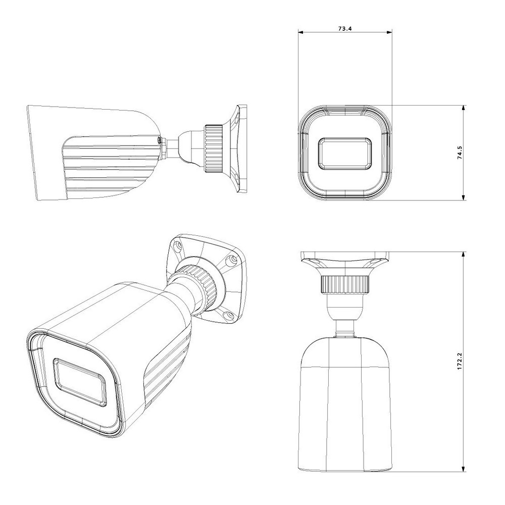IP-відеокамера 4 Мп Provision-ISR BSH-340IPSN-28-G (2.8 мм) з вбудованим мікрофоном для системи відеонагляду — изображение 4