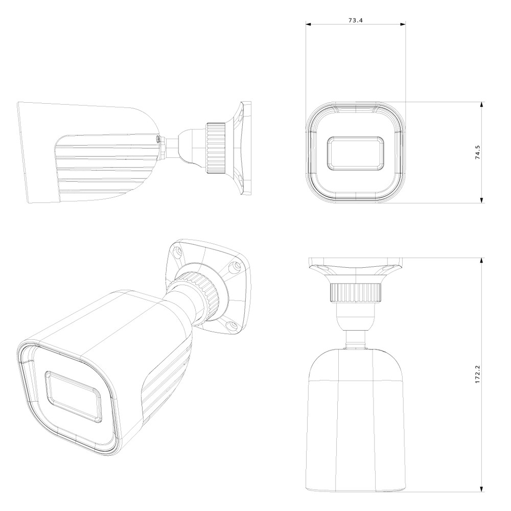 IP-відеокамера 4 Мп Provision-ISR BSH-340IPSN-28 (2.8 мм) з вбудованим мікрофоном для системи відеонагляду — изображение 4