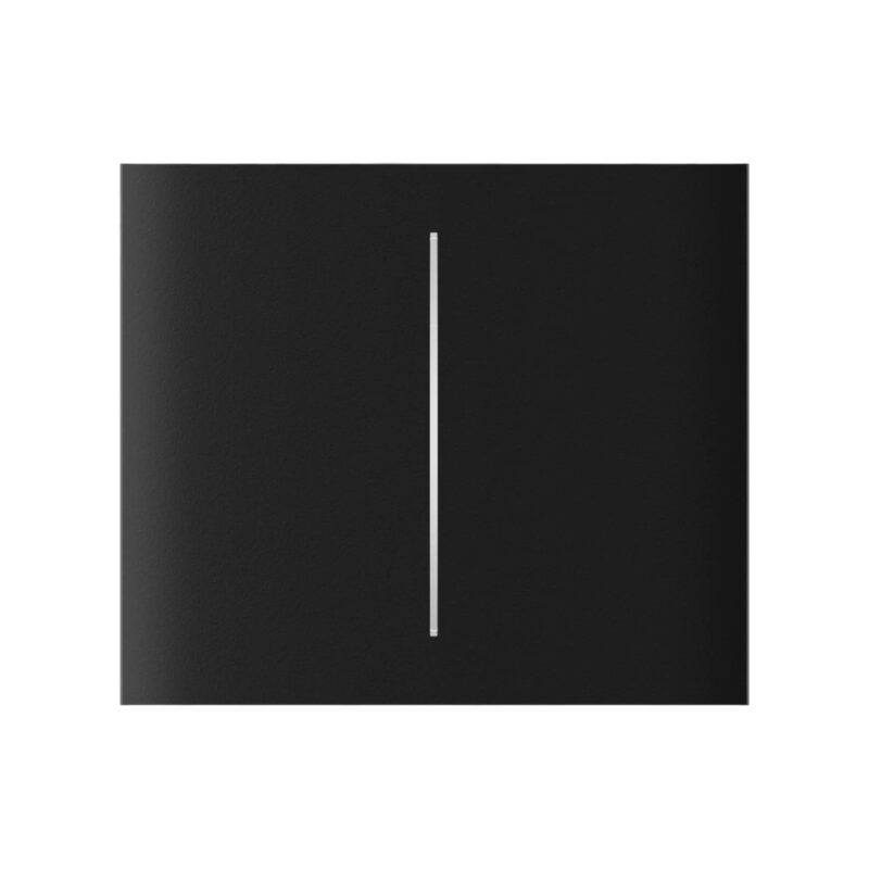 Кнопка Ajax CenterButton (2-gang) vertical black для двоклавішного вимикача