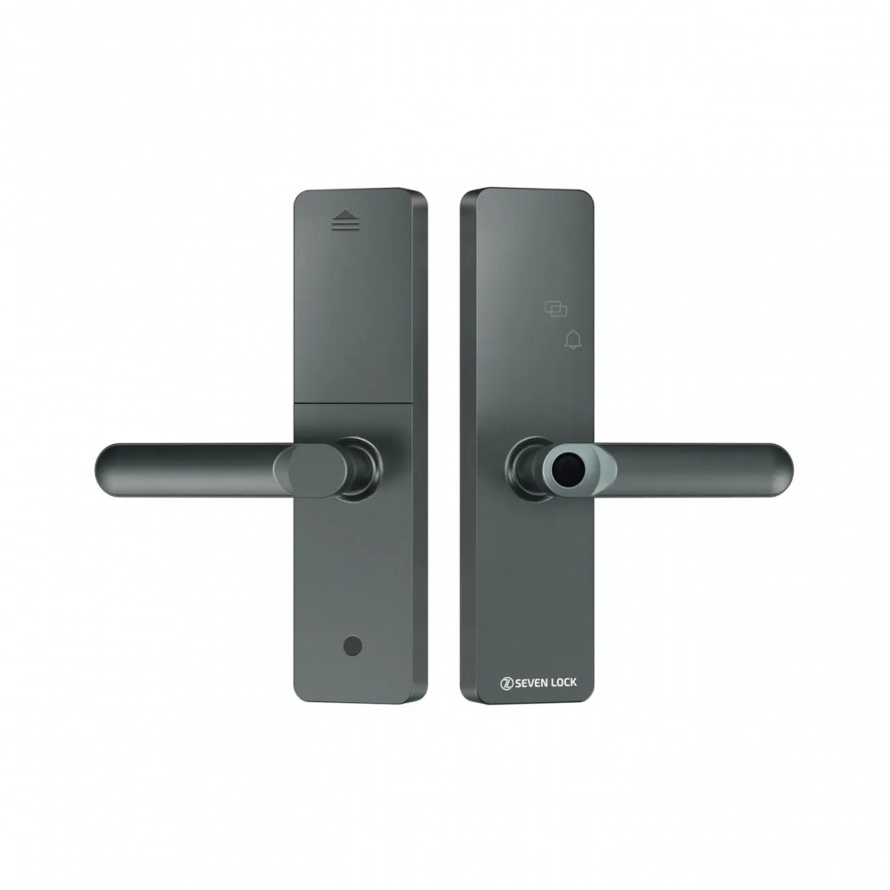 Розумний дверний біометричний замок SEVEN LOCK SL-7740BF grey (врізна частина 5050) — изображение 2