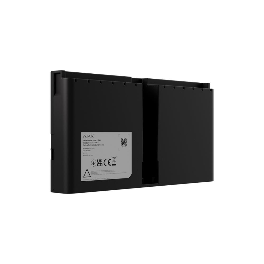 Перезарядна Li-ion батарея Ajax EN54 Internal Battery (24h) black для встановлення в EN54 Fire Hub / EN54 Fire ReX — изображение 3