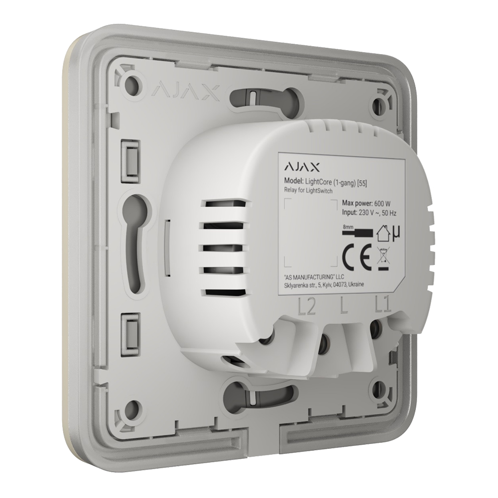 Вимикач Ajax LightSwitch 1-gang Ivory одноклавішний — изображение 3