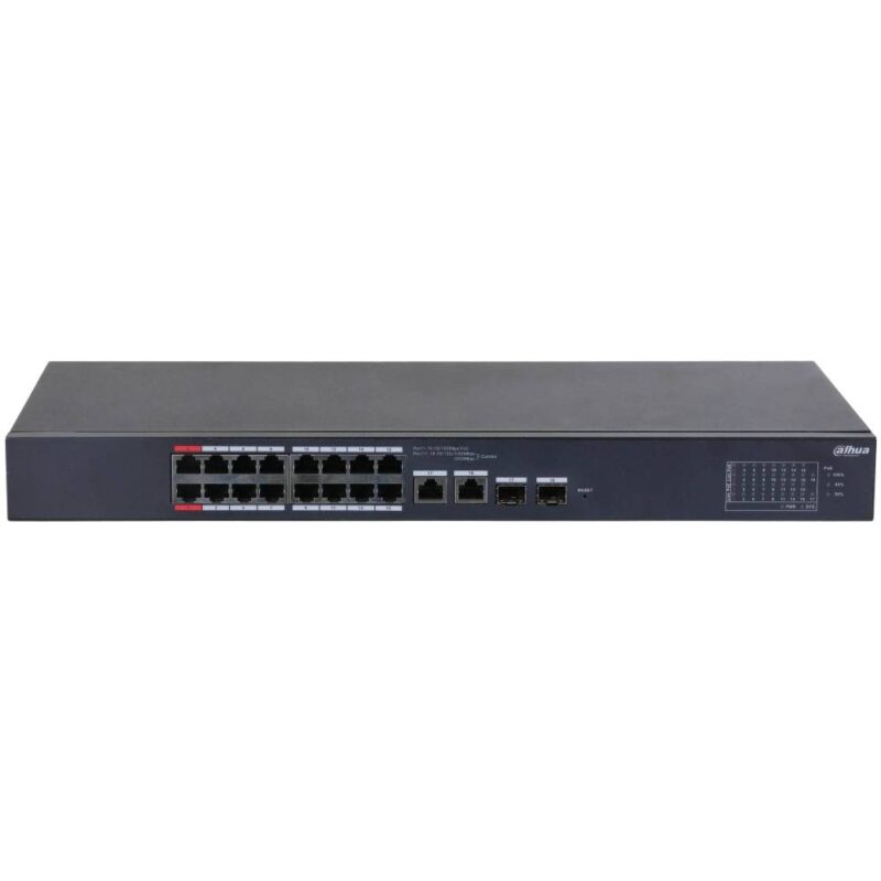 Керований 18-портовый PoE комутатор Dahua DH-CS4218-16ET-190 з 16 портами PoE